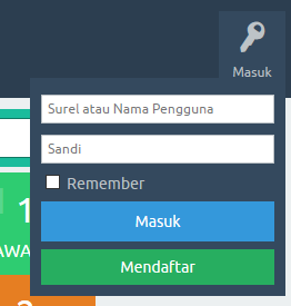 Menu Daftar/register